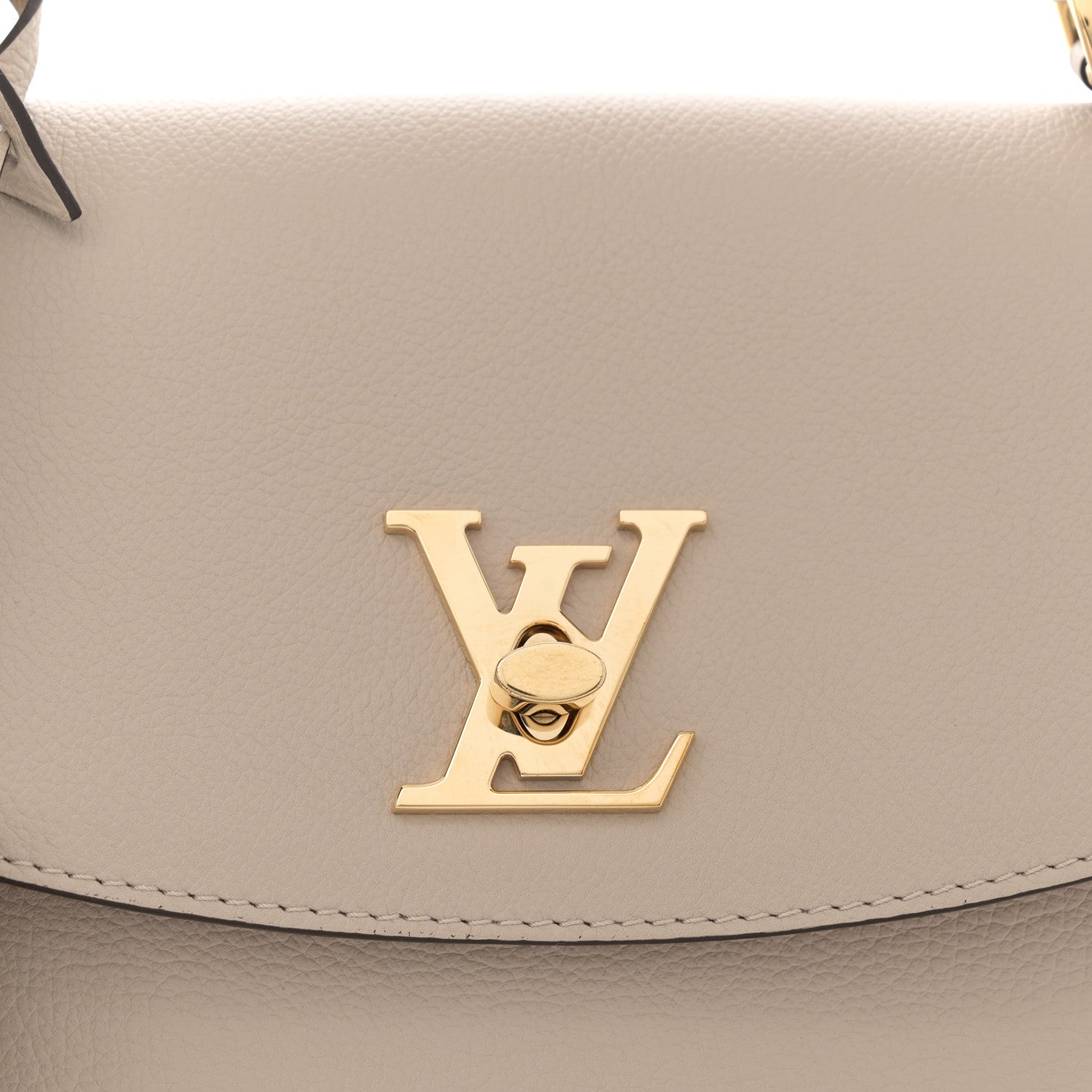 Louis Vuitton Soft Calfskin Lockme Ever MM Greige 7 of 9