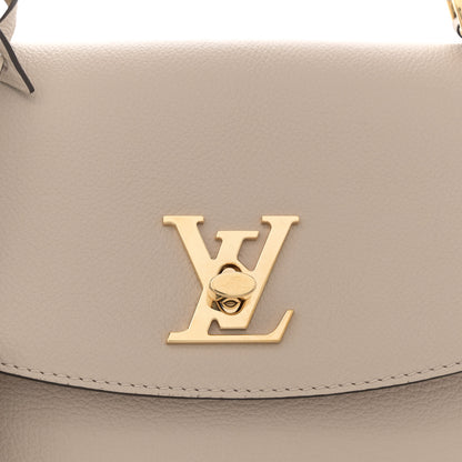 Louis Vuitton Soft Calfskin Lockme Ever MM Greige 7 of 9