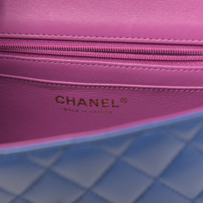 Chanel Lambskin Quilted Mini Rectangular Flap Blue Purple 6 of 10