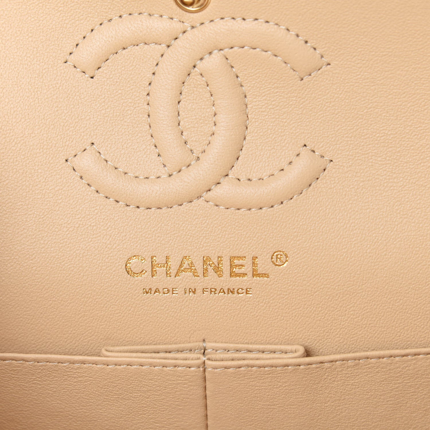 Chanel Caviar Quilted Small Double Flap Beige 8 of 10