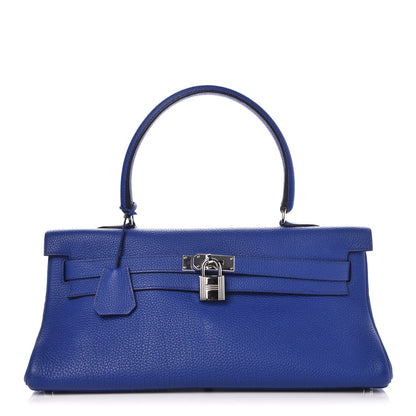 Hermes Taurillon Clemence Shoulder Kelly 40 Bleu Electrique 1 of 17