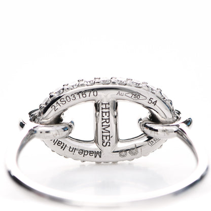 Hermes 18K White Gold Diamond New Farandole Ring 54 6.75 4 of 5