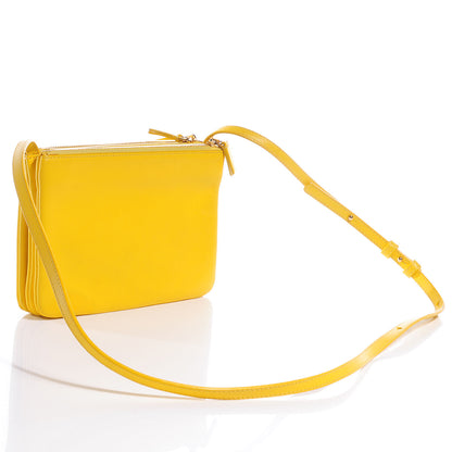 Celine Lambskin Trio Crossbody Bag Sun Yellow 3 of 9