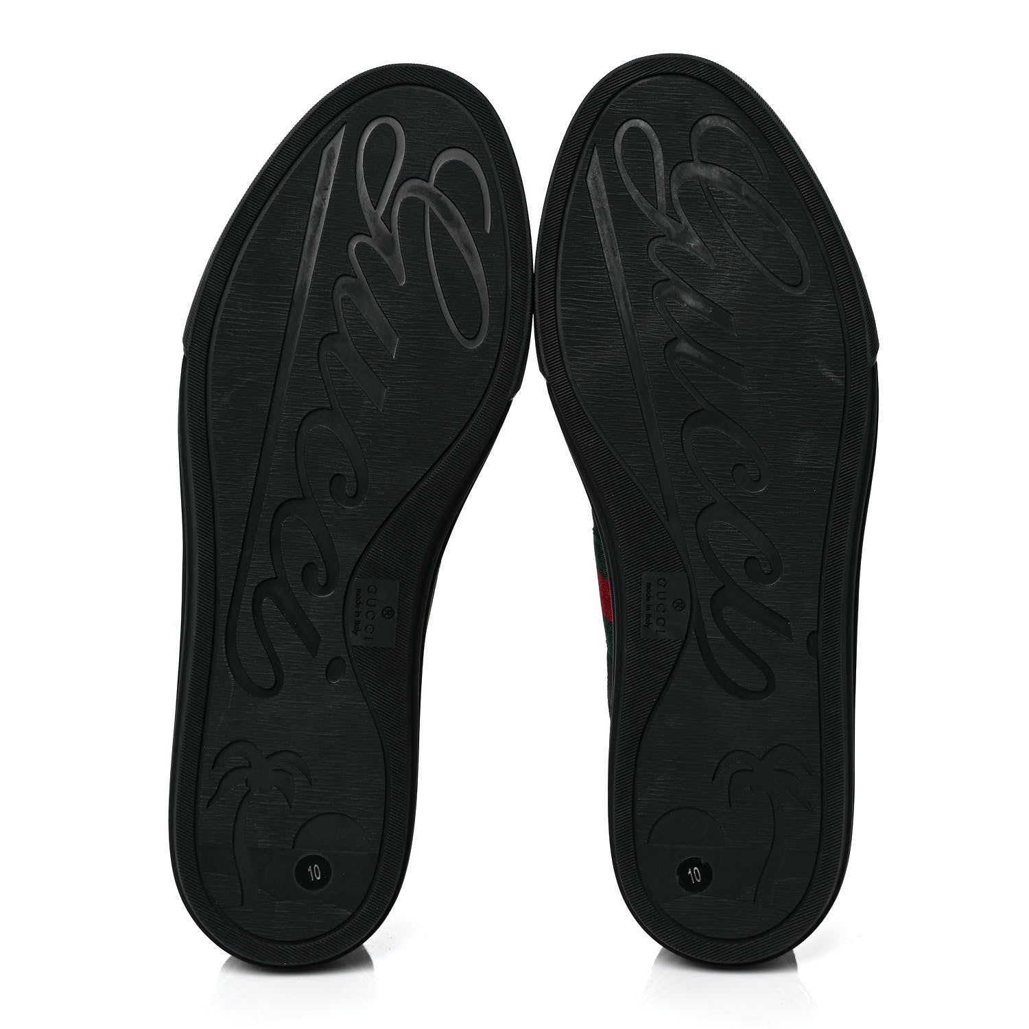 Gucci Canvas Web Monogram Mens High Top Sneakers 10 Black 5 of 6