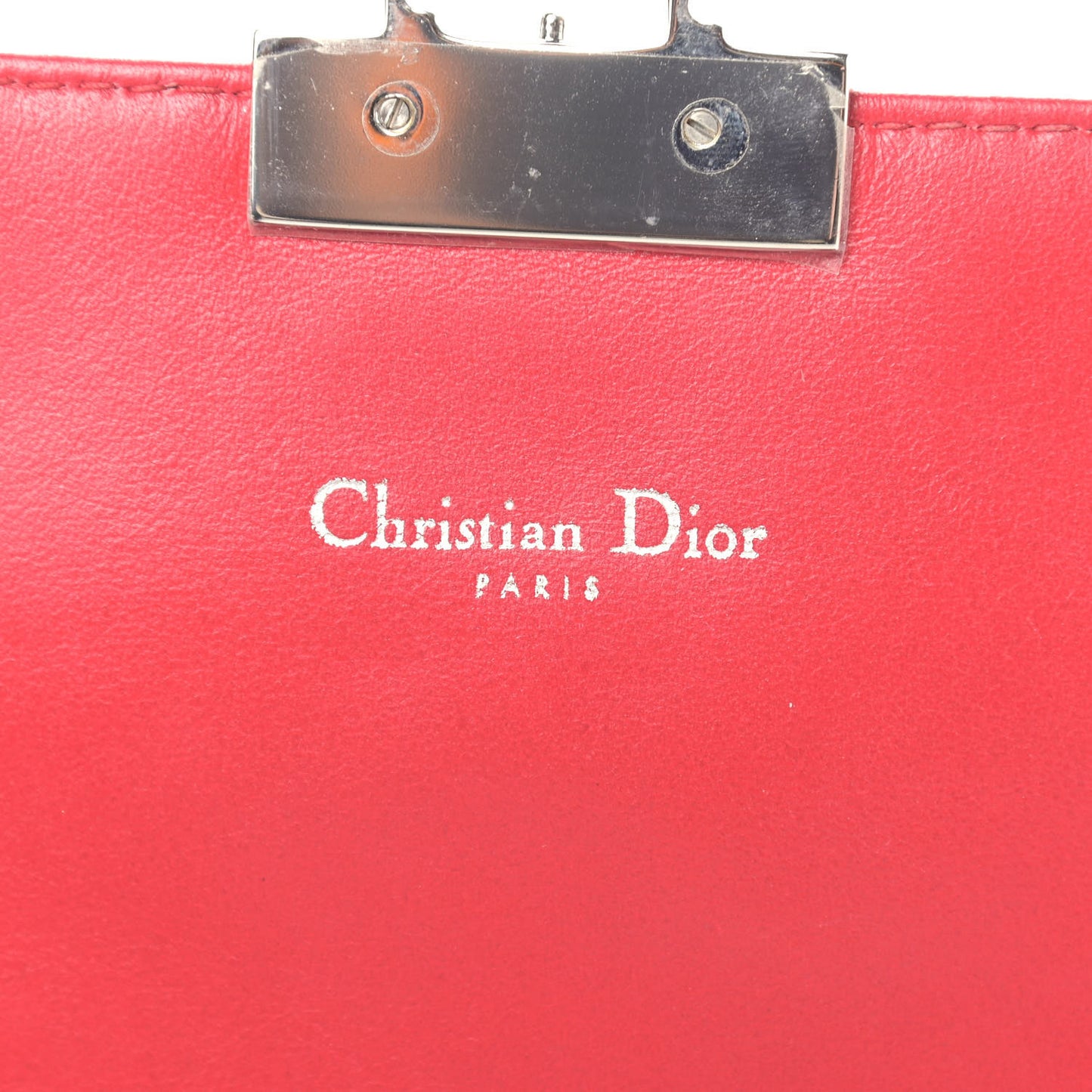 Patent Cannage Miss Dior Promenade Pouch Red