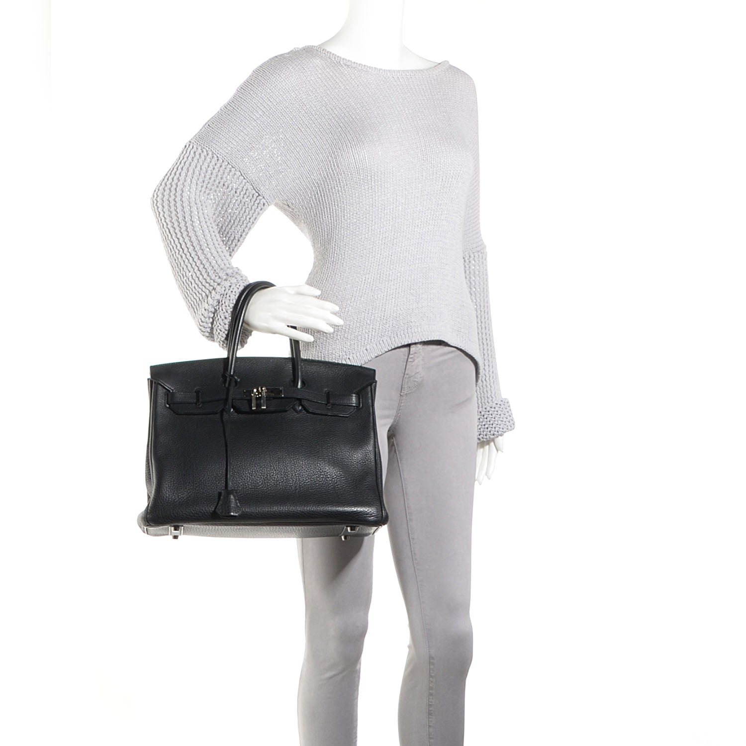 Hermes Taurillon Clemence Birkin 35 Black 2 of 21