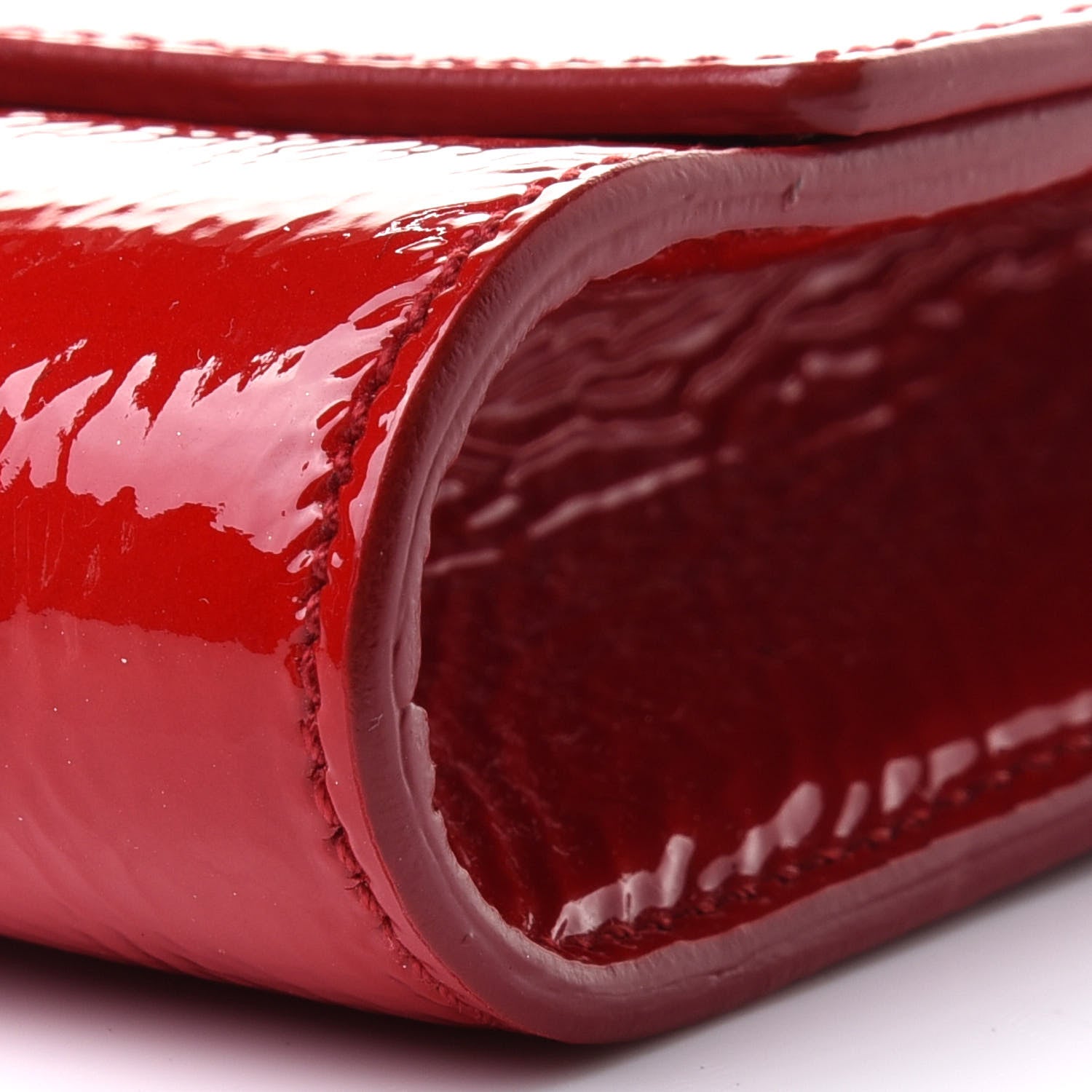 Saint Laurent Textured Patent Monogram Large Belle De Jour Clutch Red 10 of 10