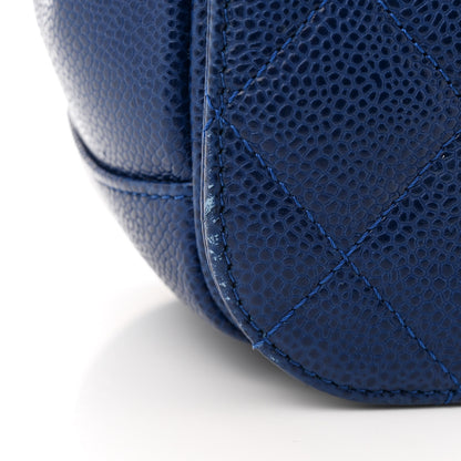 Chanel Caviar Large Carry Around Flap Bag Blue 11 of 15