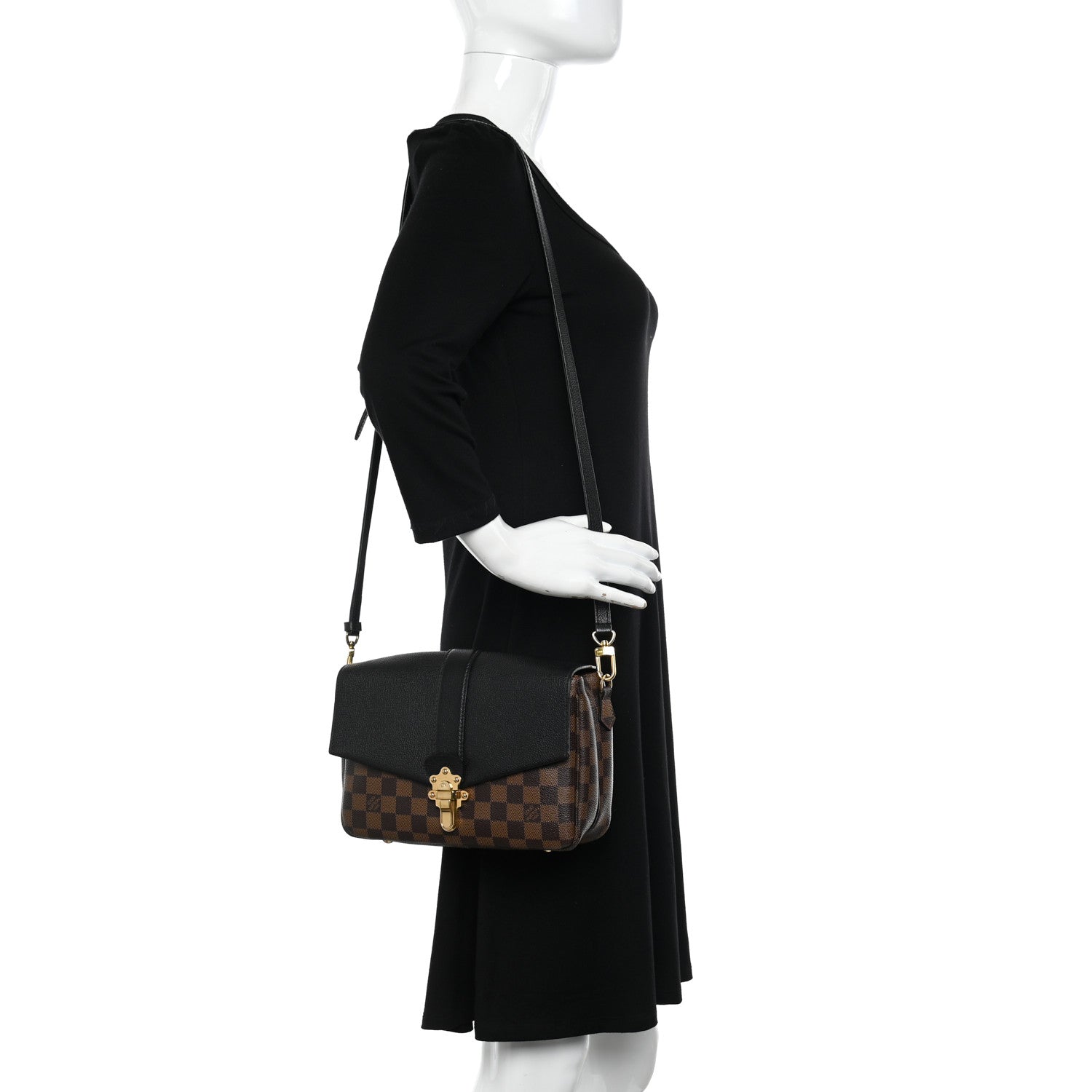 Louis Vuitton Damier Ebene Clapton Black 2 of 9