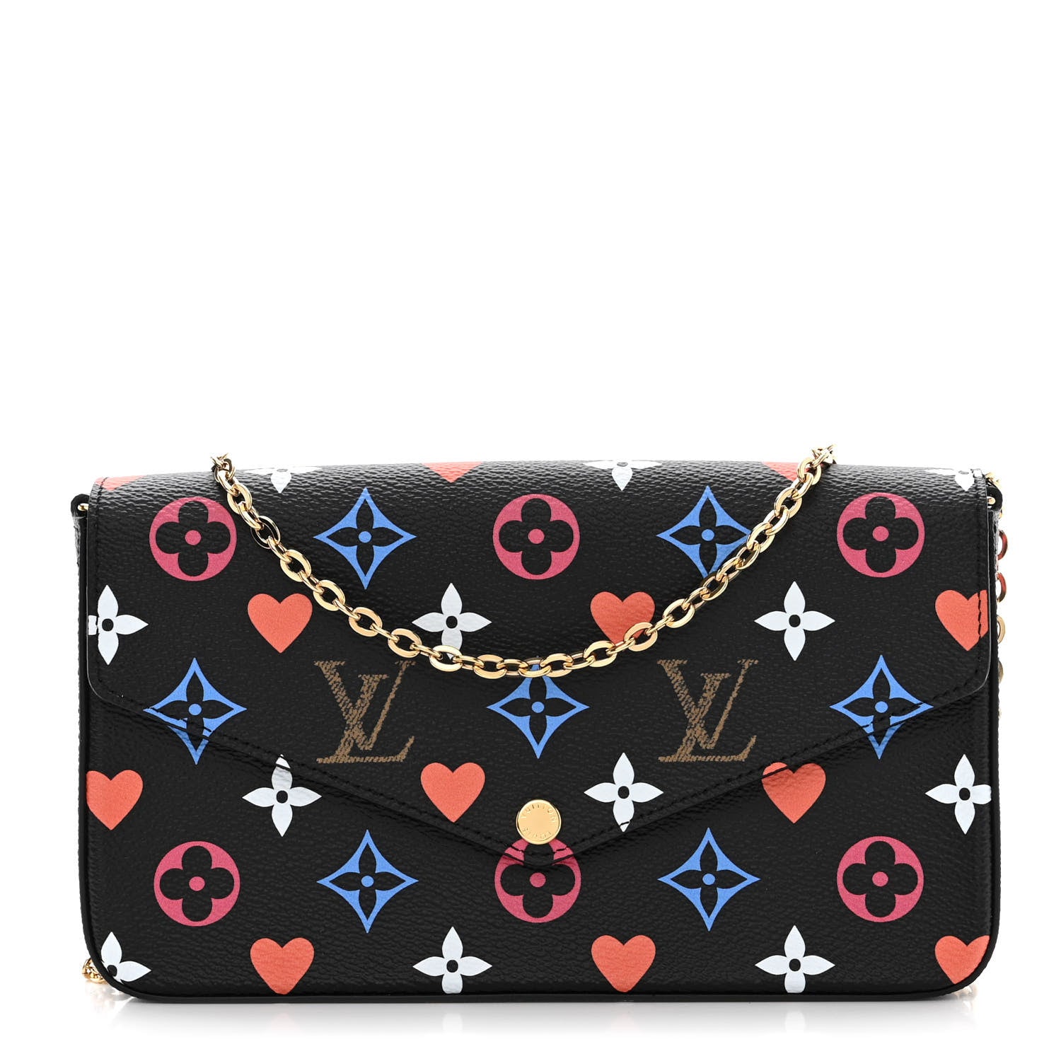 Louis Vuitton Game On Felicie Chain Wallet Black 3 of 11