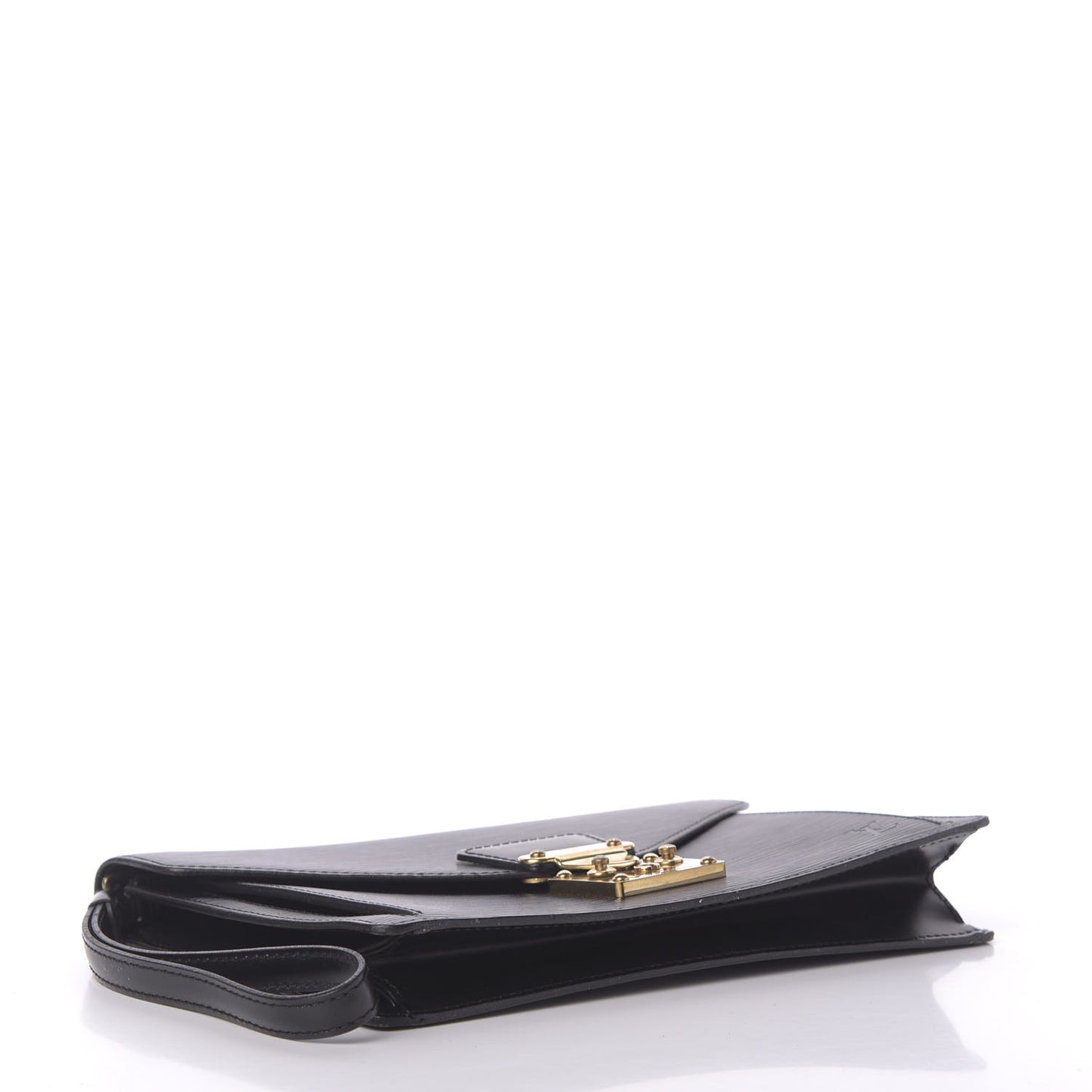 Epi Pochette Sellier Dragonne Clutch Black