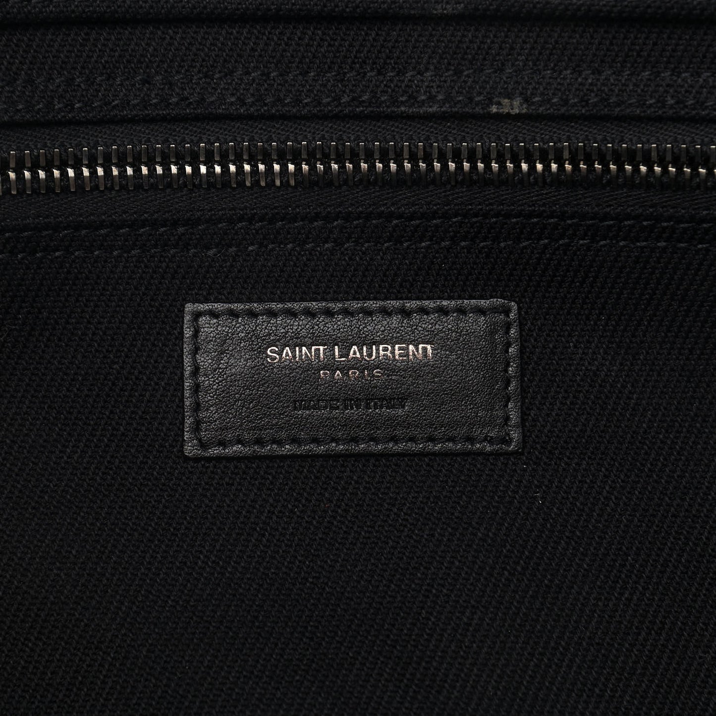 Linen Calfskin Rive Gauche Tote Black