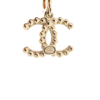 Chanel Metal Bead CC Drop Earrings Gold 3 of 5