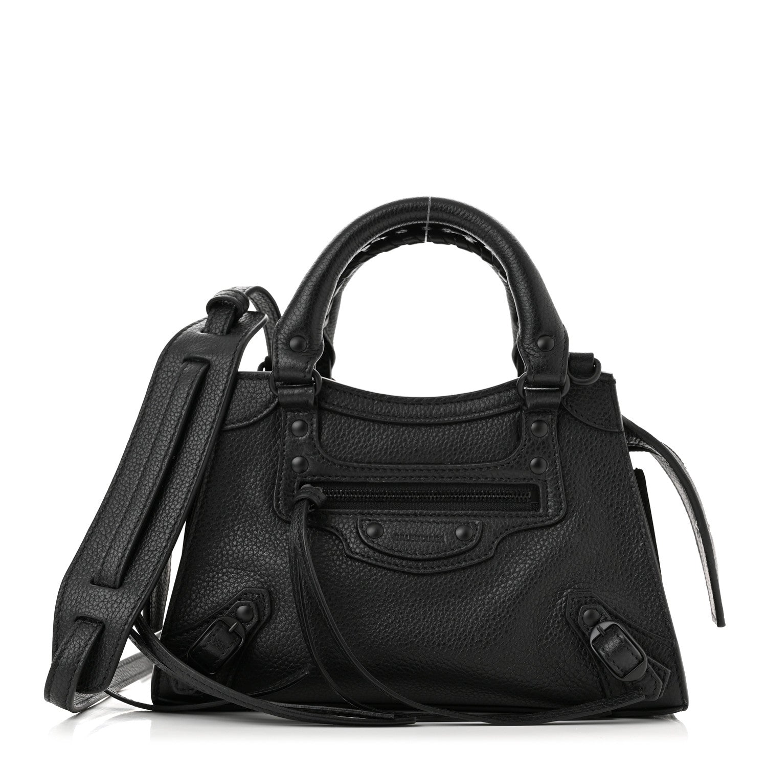 Balenciaga Grained Calfskin Neo Classic Black Hardware Mini City Black 1 of 10