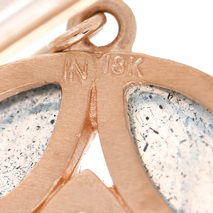 Irene Neuwirth 18K Rose Gold Labradorite 3-Leaf Drop Earrings 4 of 4