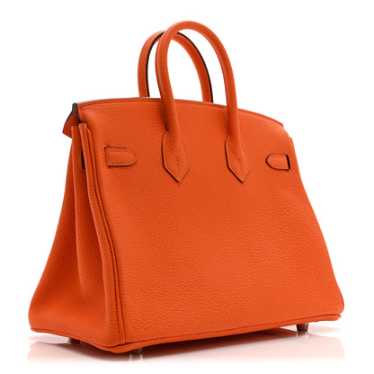 Hermes Togo Birkin 25  Orange Minium 3 of 11