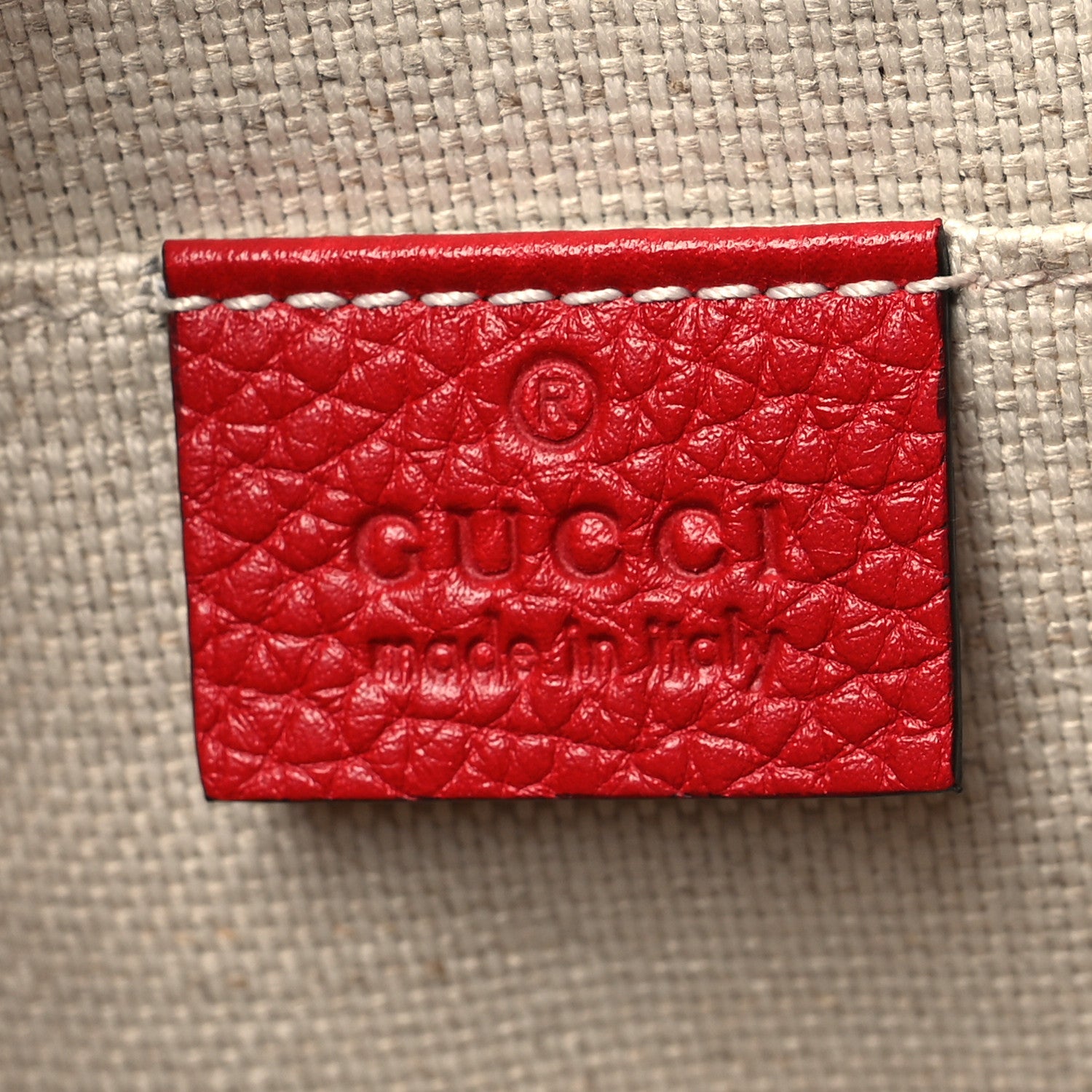 Gucci Pebbled Calfskin Small Soho Disco Bag Tabasco Red 6 of 10