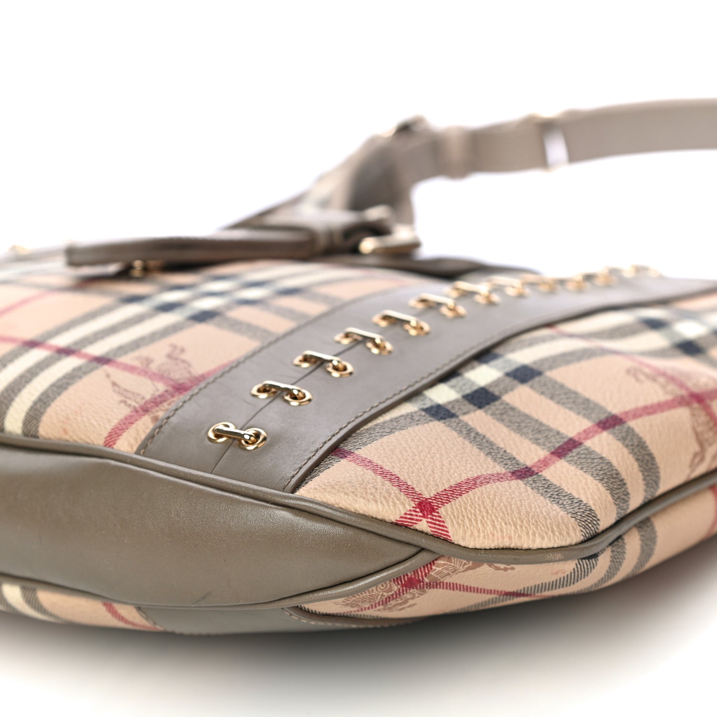 Haymarket Metal Stitch Check Brooke Hobo Bag Green