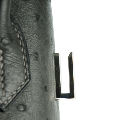 Hermes Ostrich Birkin 30 Graphite 16 of 27