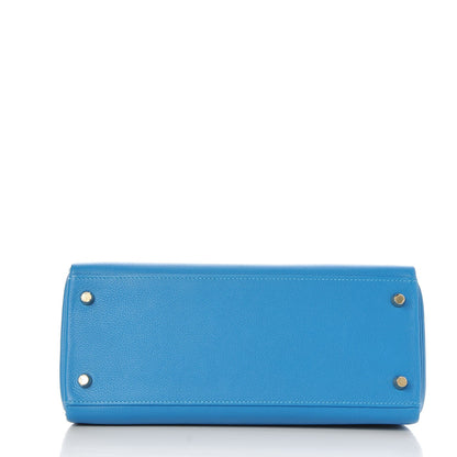 Hermes Evercolor Kelly Retourne 28 Bleu Hydra 7 of 35