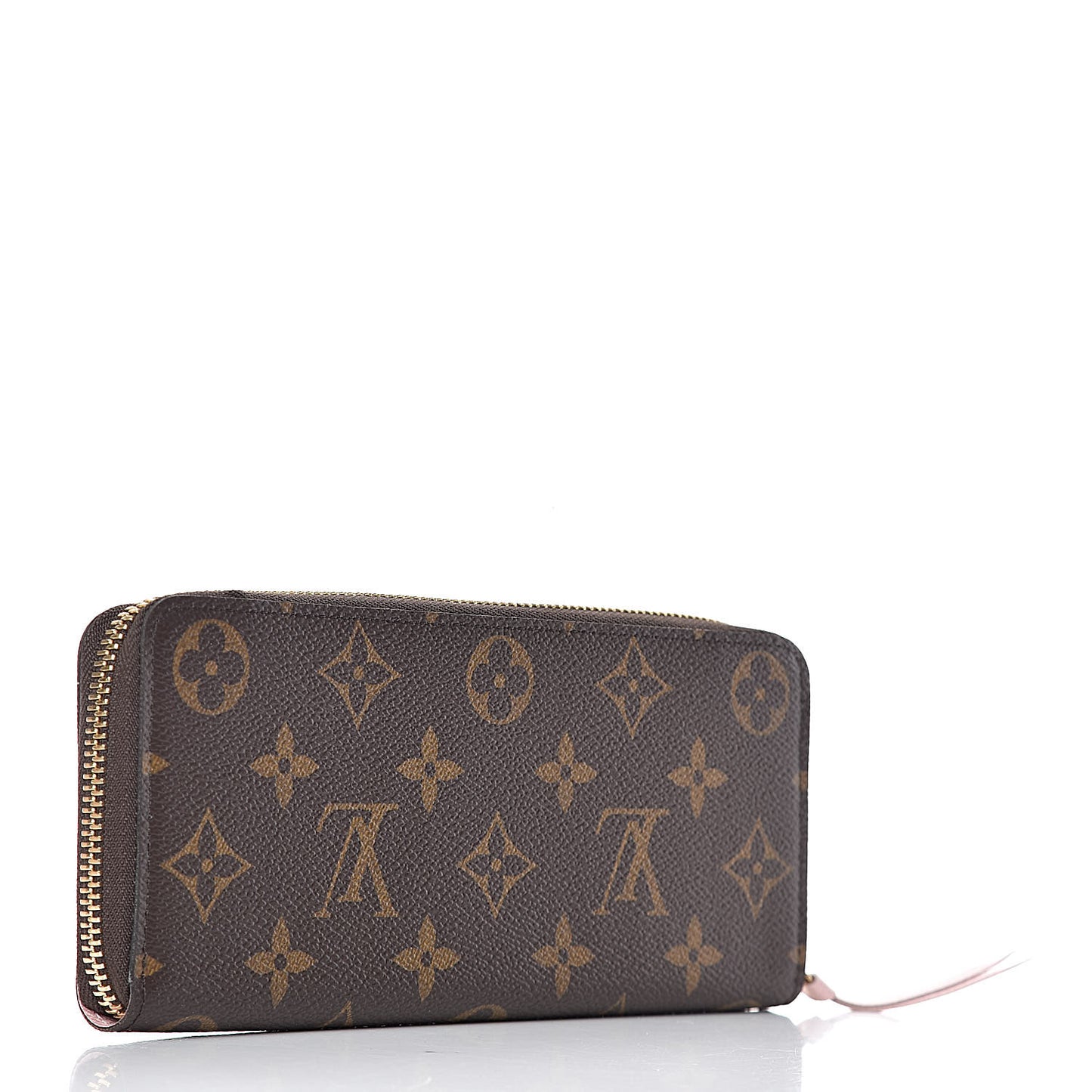 Monogram Clemence Wallet Rose Ballerine