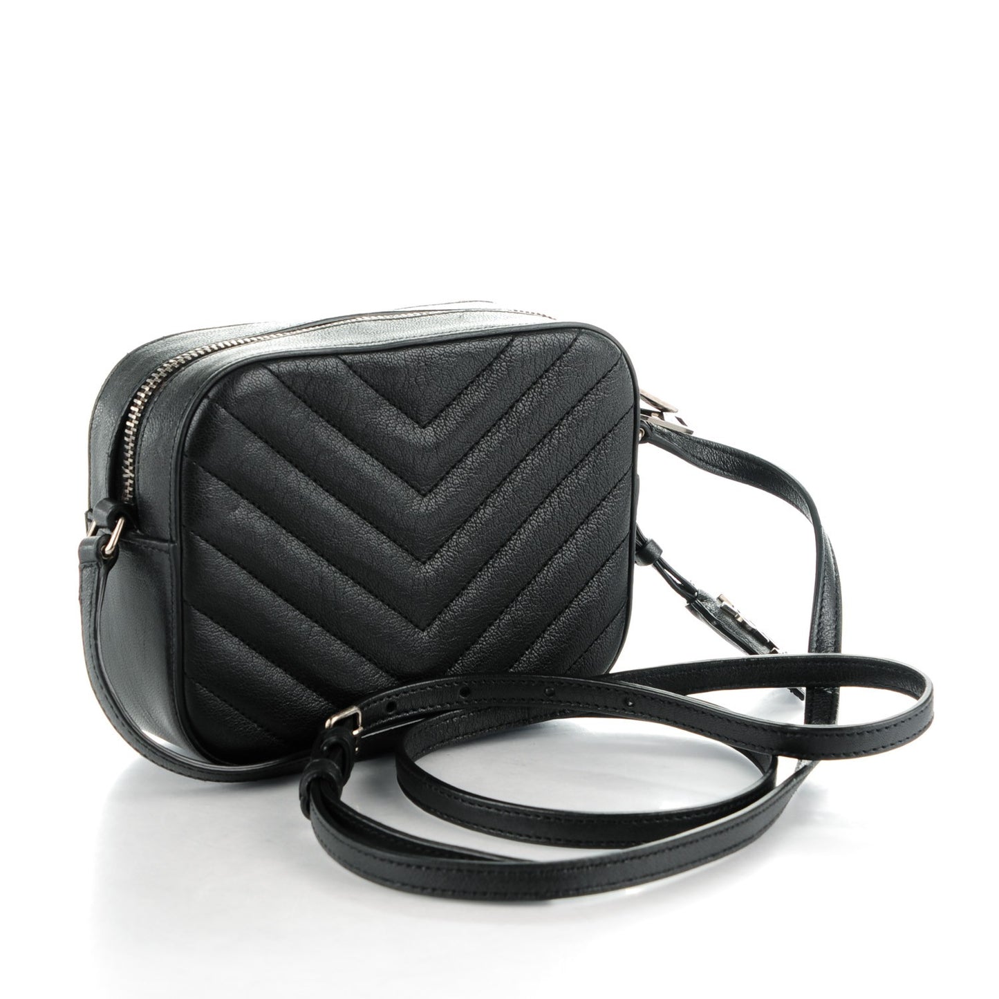 Sheepskin Chevron Small Camera Bag Black