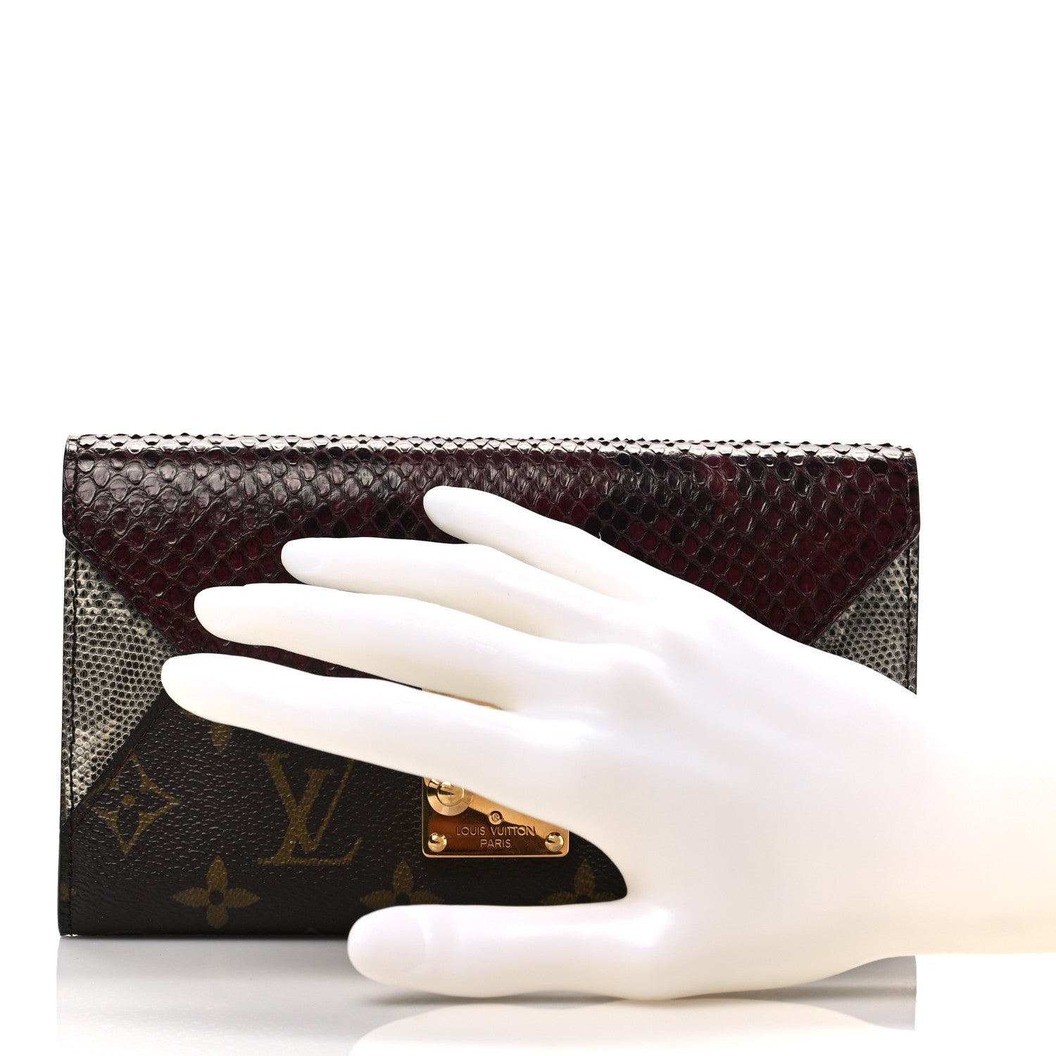 Louis Vuitton Monogram Python Ostrich Lizard Majestueux Wallet 2 of 7
