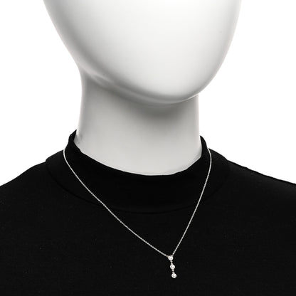Tiffany Sterling Silver Diamond .15ctw Elsa Peretti Diamonds by the Yard Drop Pendant Necklace 2 of 5