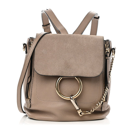 Chloe Suede Calfskin Medium Faye Backpack Motty Grey 1 of 21