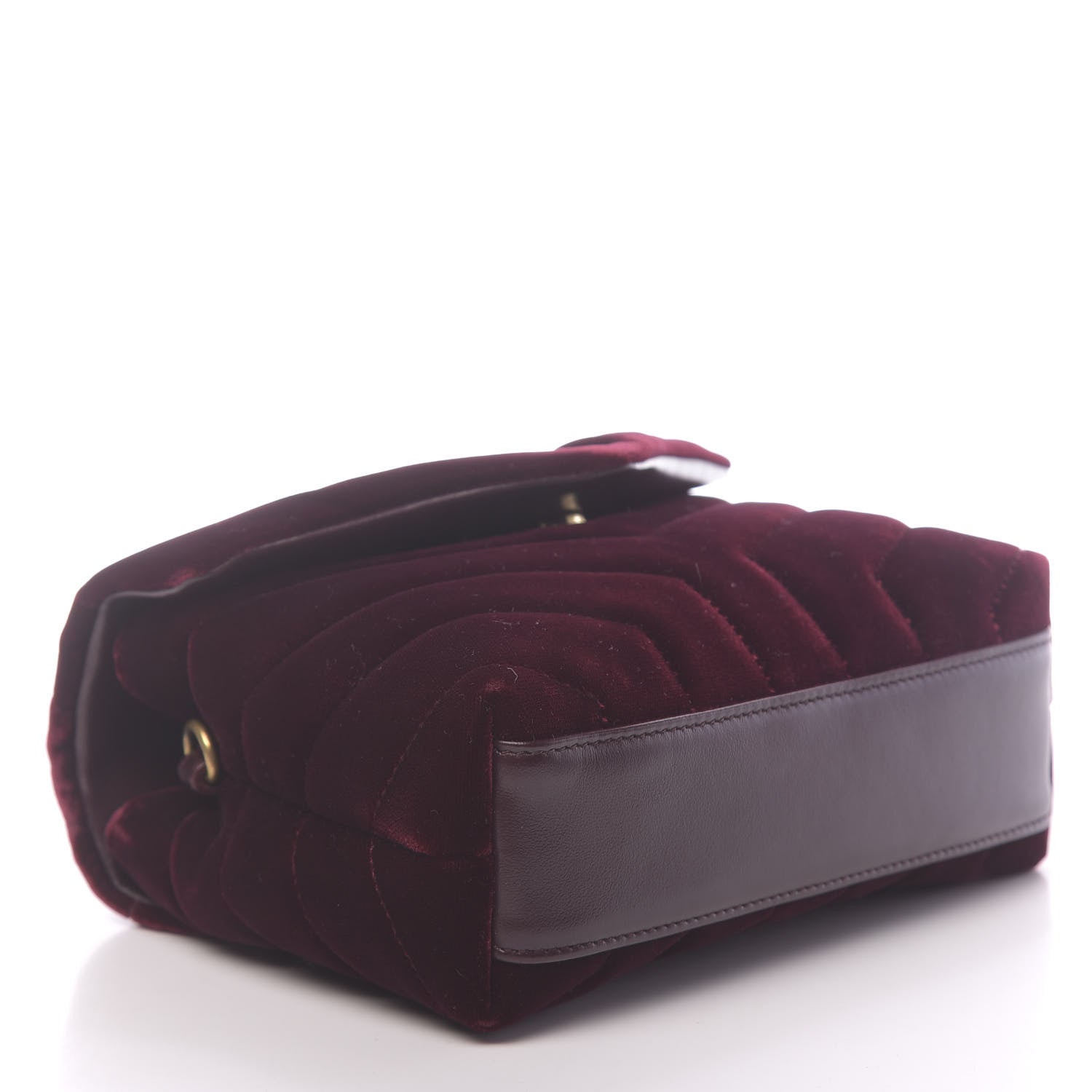 Saint Laurent Velvet Y Quilted Monogram Toy Loulou Crossbody Bag French Burgundy 4 of 10