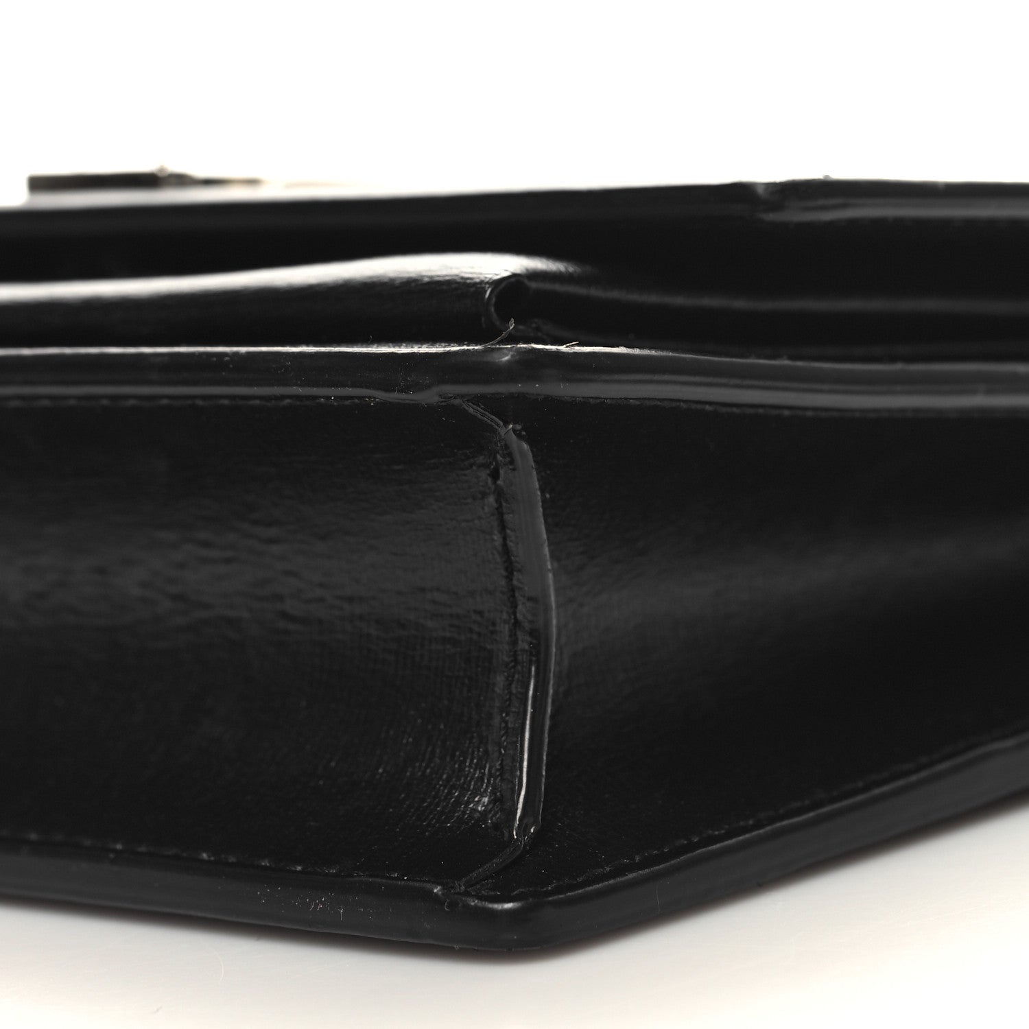 Saint Laurent Calfskin Monogram Sunset Top Handle Chain Wallet Black 10 of 10