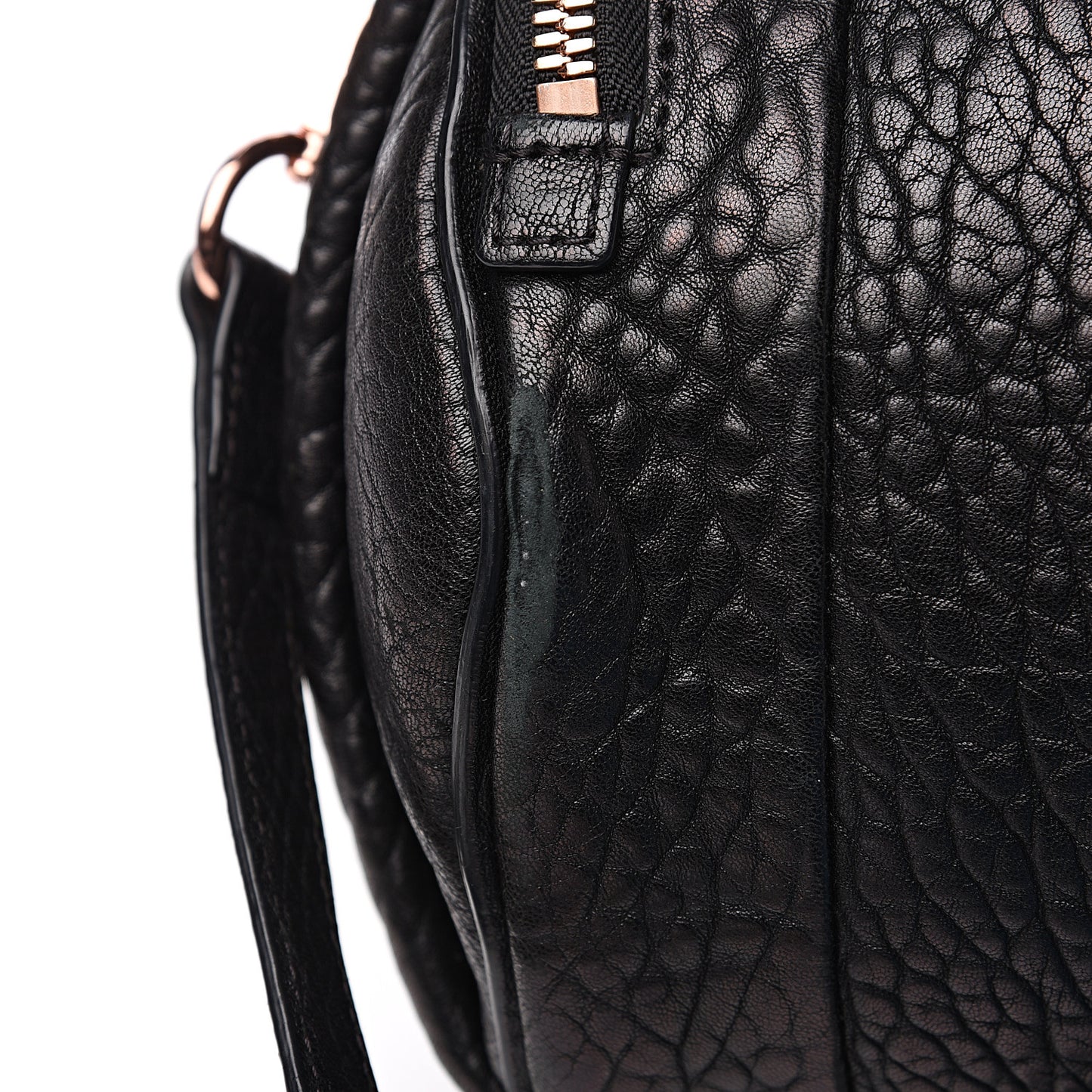 Pebbled Lambskin Rockie Black Rose Gold Hardware