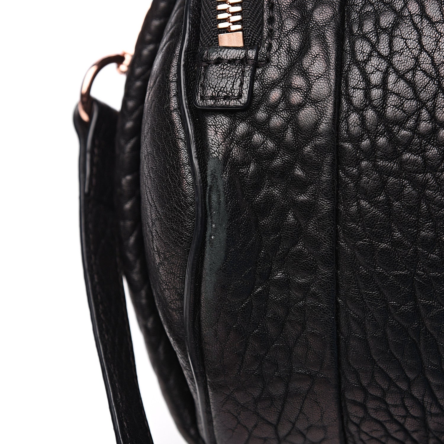 Alexander Wang Pebbled Lambskin Rockie Black Rose Gold Hardware 12 of 16