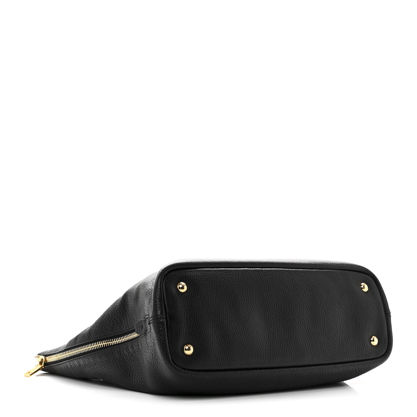 Vitello Daino Side Pocket Tote Black
