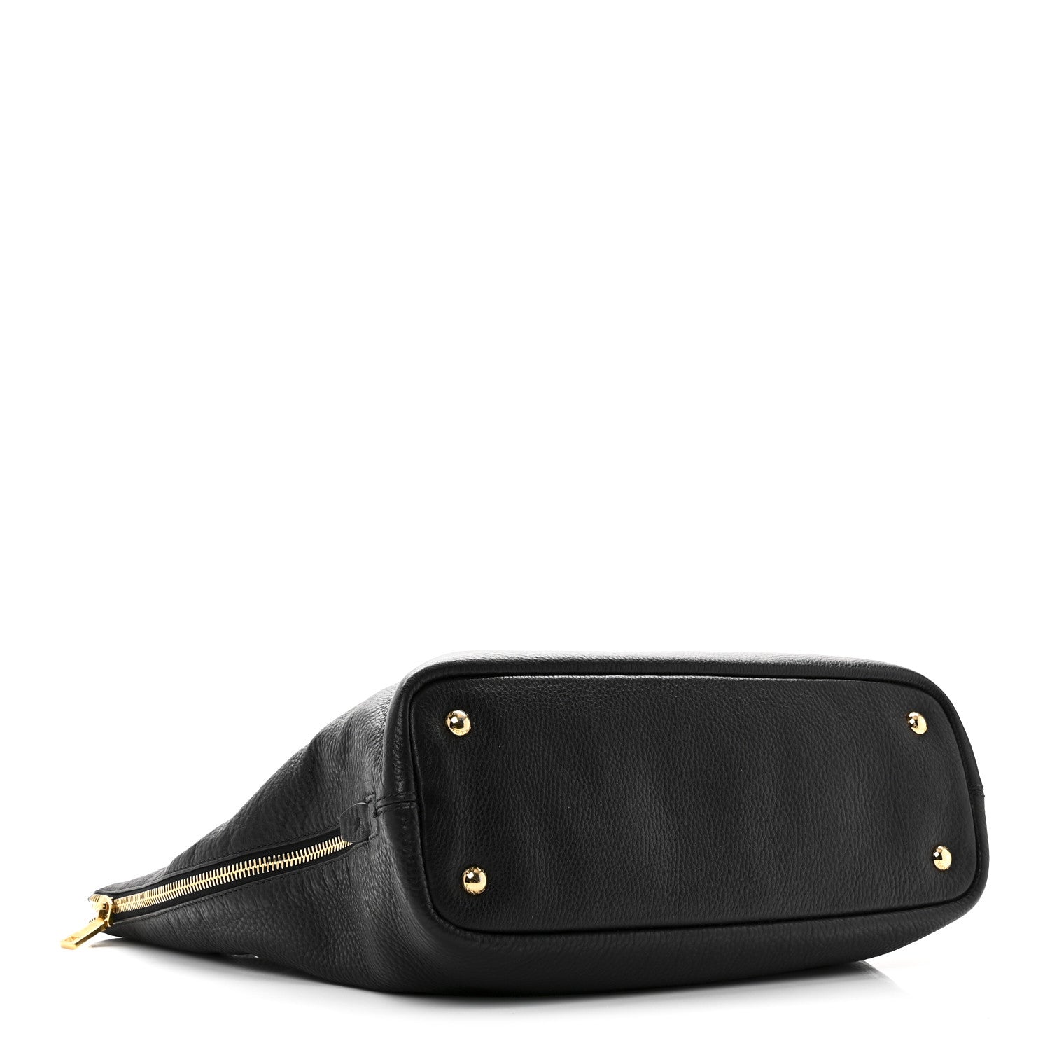 Prada Vitello Daino Side Pocket Tote Black 4 of 9