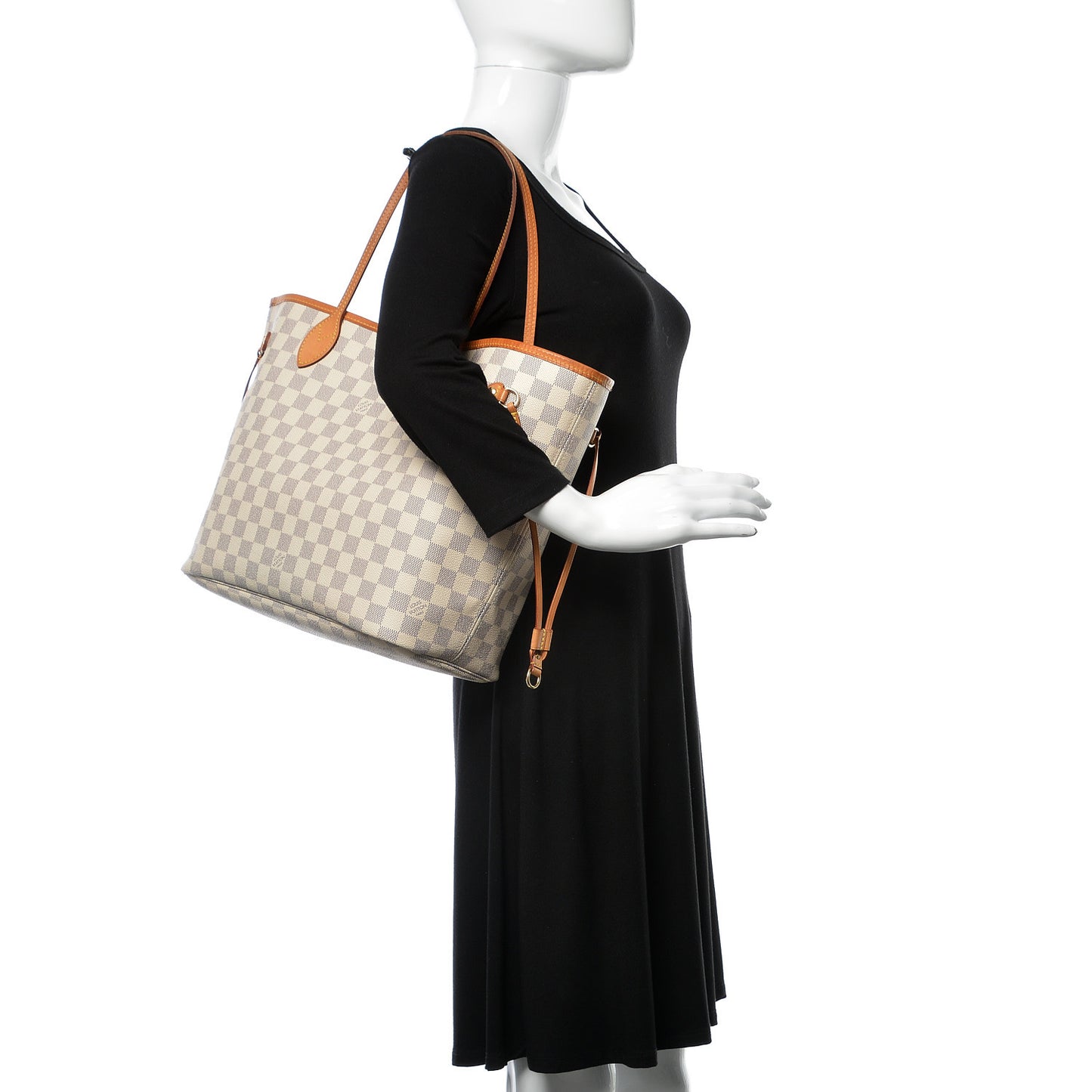 Damier Azur Neverfull MM Rose Ballerine