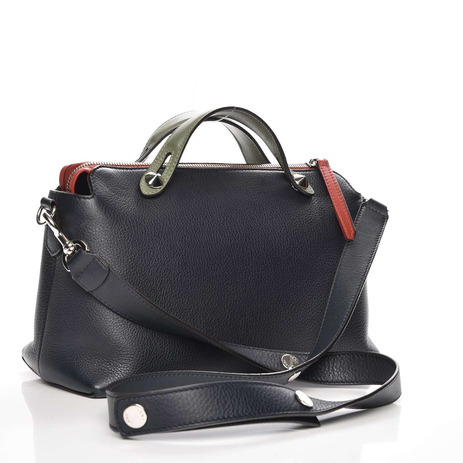 Fendi Vitello Dolce 4 Color Medium By The Way Boston Bag Blue Notte Multicolor 3 of 8