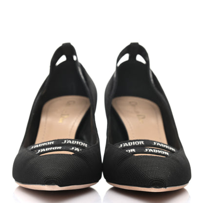 Christian Dior Fabric J'Adior Ribbon Pumps 40.5 Black 2 of 8