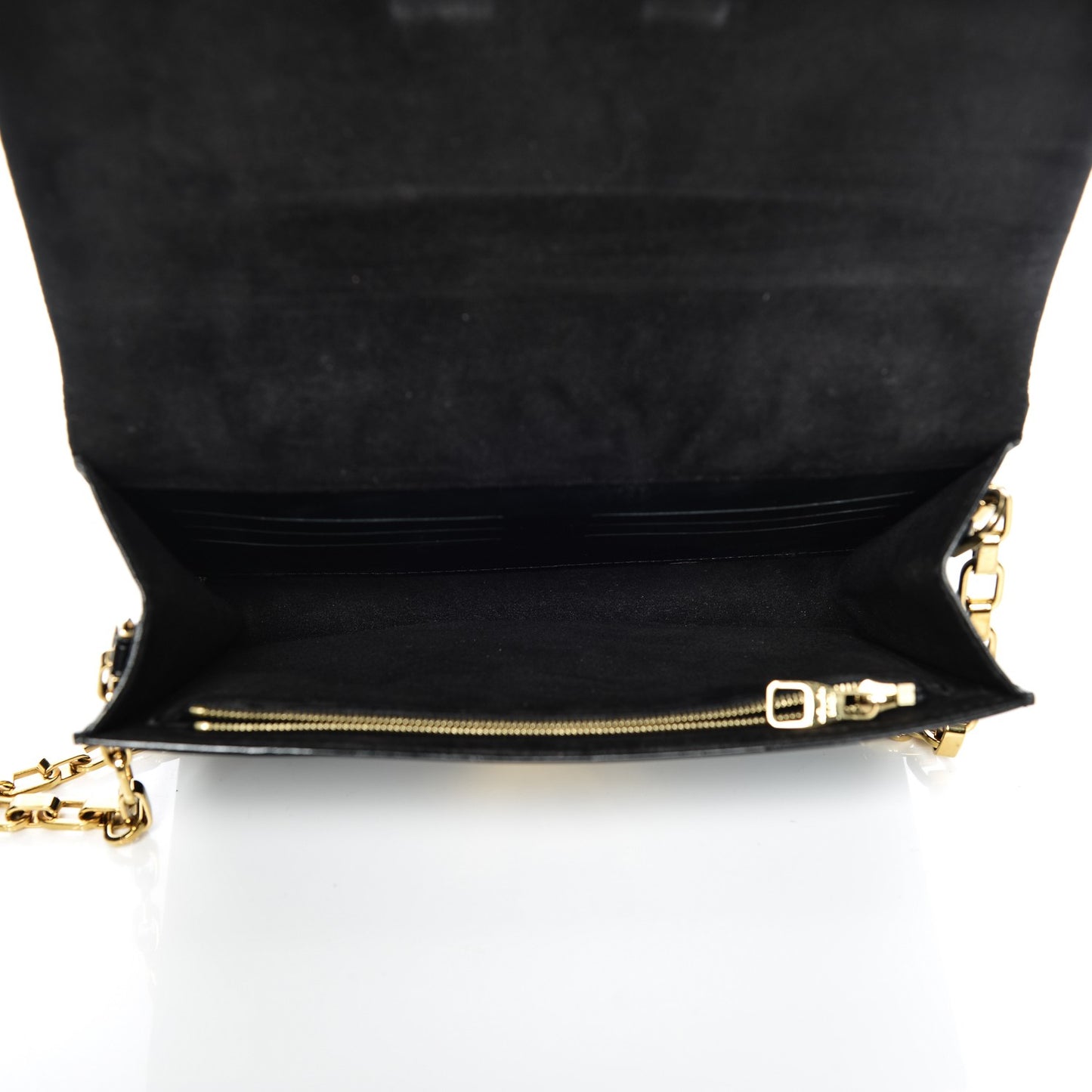 Calfskin Chain Louise GM Black