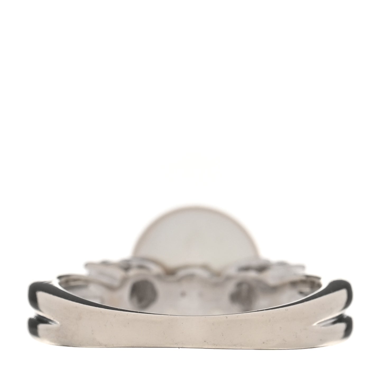 18K White Gold Diamond Akoya Cultured Pearl 8mm Ring 46 3.75
