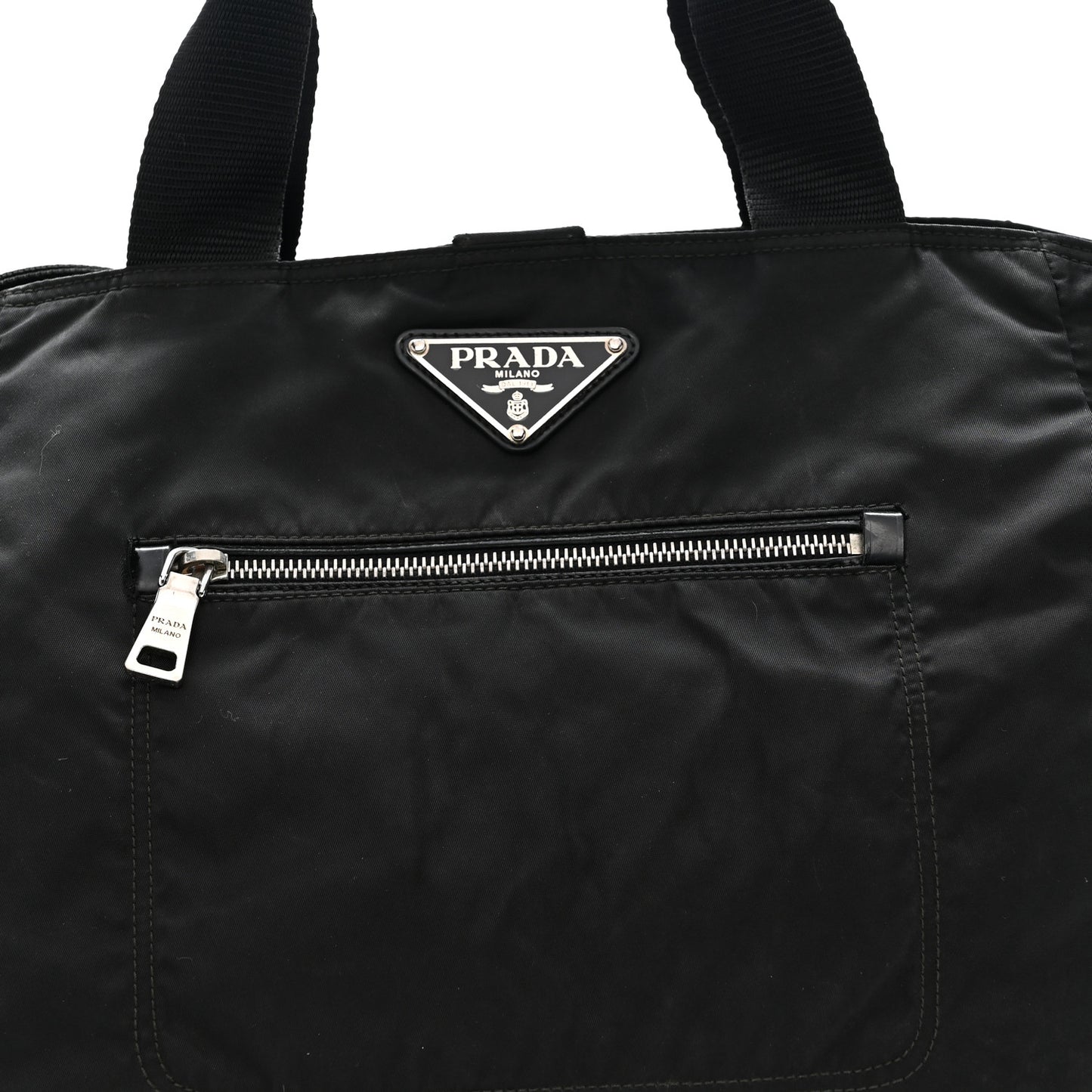 Tessuto Nylon Zip Convertible Tote Black