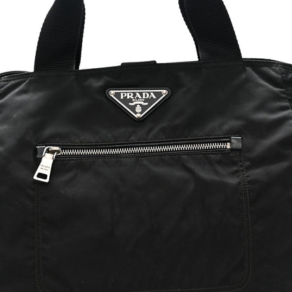 Prada Tessuto Nylon Zip Convertible Tote Black 9 of 11