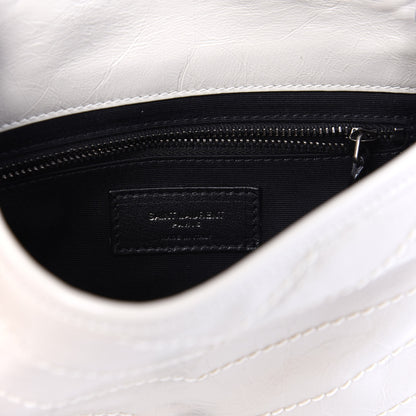Saint Laurent Crinkled Calfskin Matelasse Monogram Niki Chain Wallet Crema Soft 5 of 9