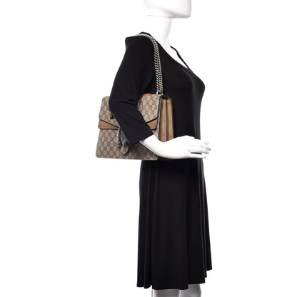 Gucci GG Supreme Monogram Bee Embroidered Medium Dionysus Shoulder Bag Taupe 2 of 10
