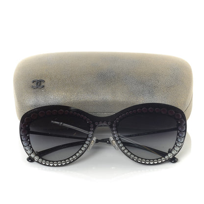 Chanel Acetate Metal Pearl Butterfly Sunglasses 4236-H Black 9 of 9