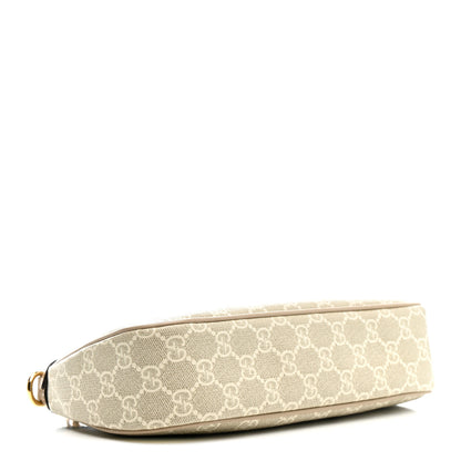 Gucci GG Supreme Monogram Textured Dollar Calfskin Web Small Ophidia GG Handbag Beige Mystic White Oatmeal 4 of 12