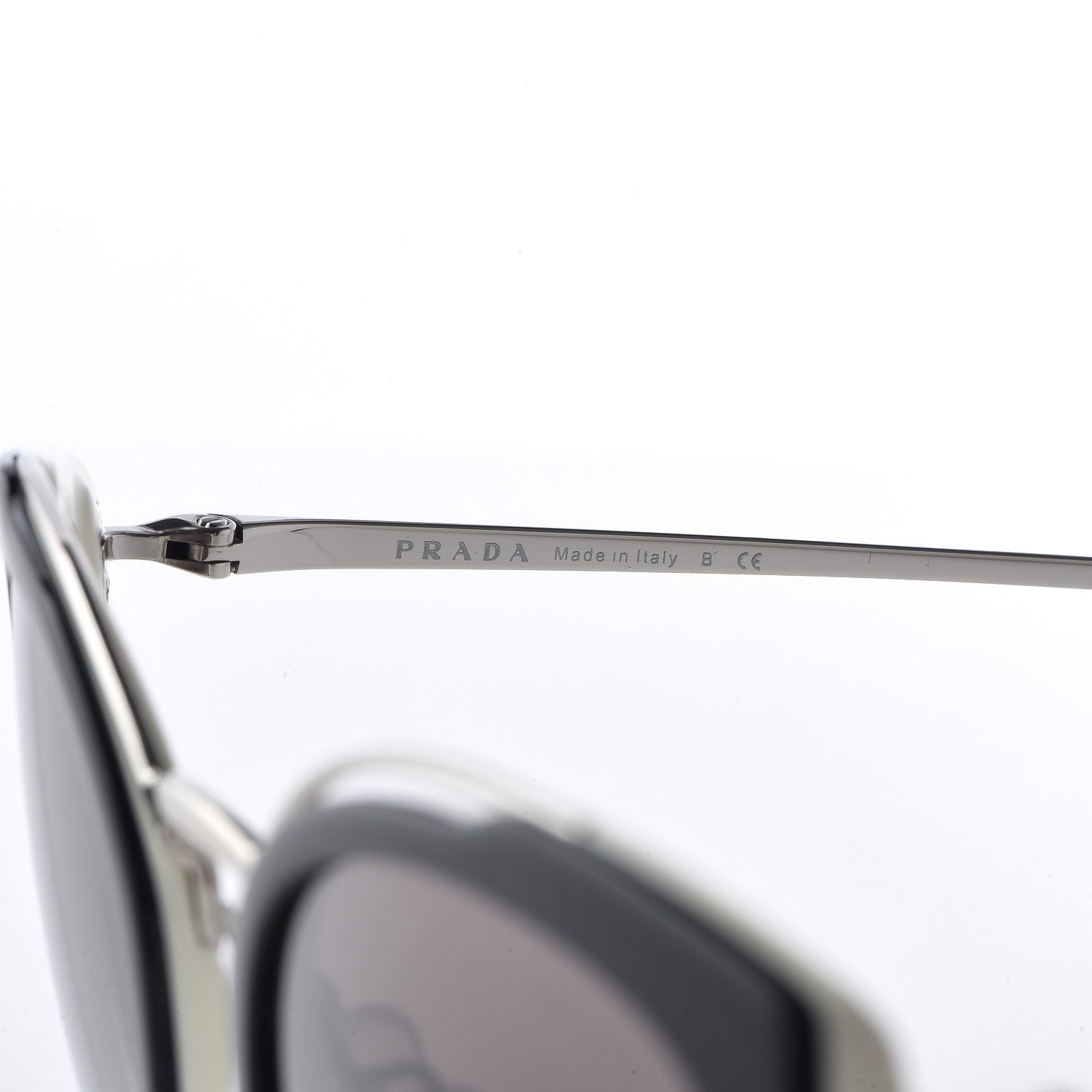 Prada Cat Eye Sunglasses SPR 20U Black 6 of 9