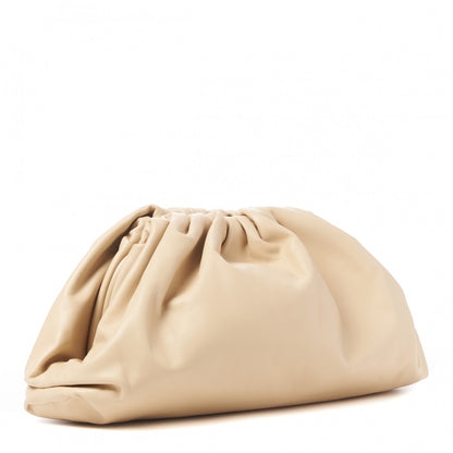 Bottega Veneta Smooth Butter Calf The Pouch Oversized Clutch Almond 4 of 14