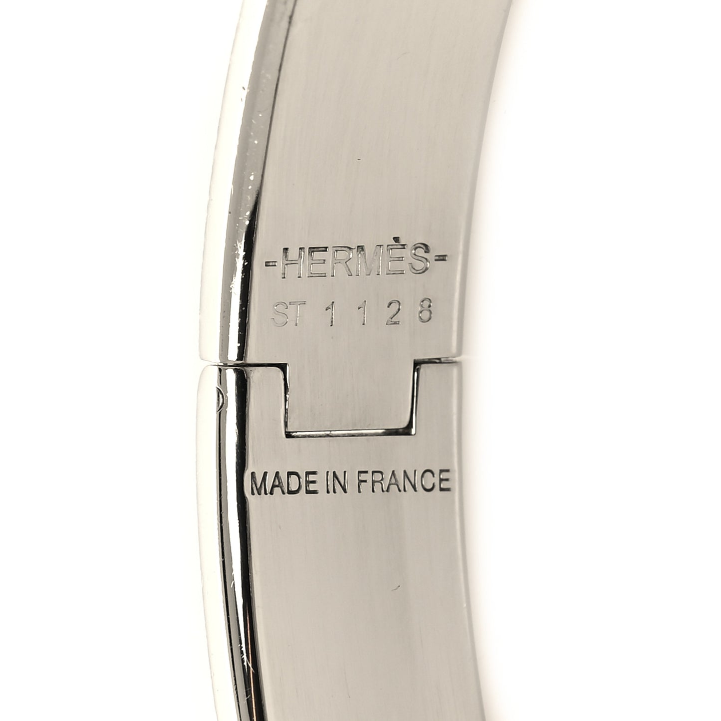 Enamel Narrow Clic Clac H Bracelet GM White