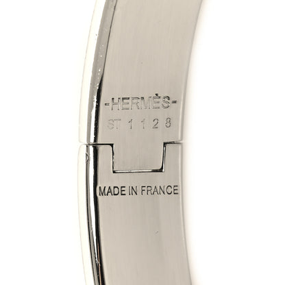 Hermes Enamel Narrow Clic Clac H Bracelet GM White 5 of 6